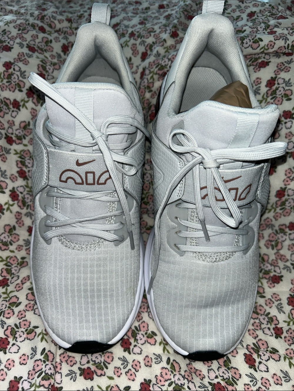 Nike Women’s Light Gray and Brown Accent Sneakers